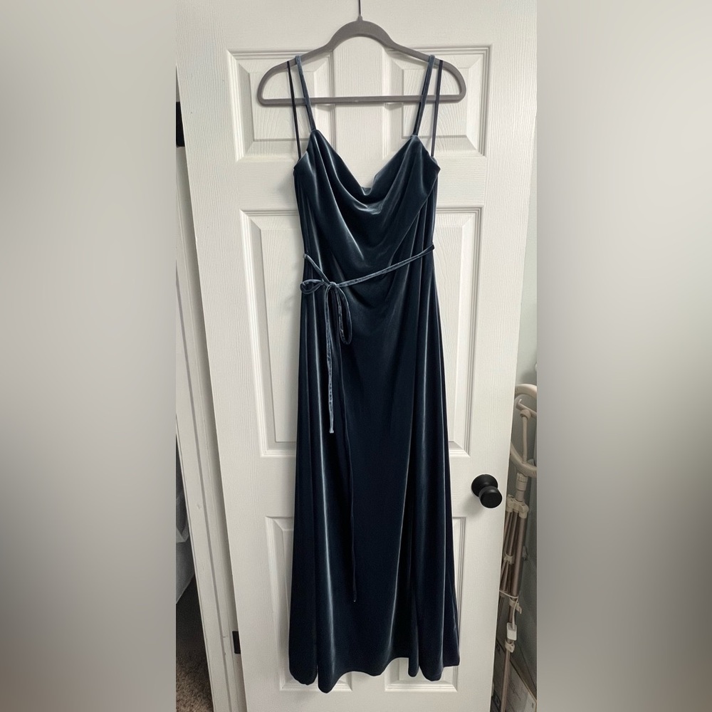 Revelry Royal Blue Zuri Velvet Dress